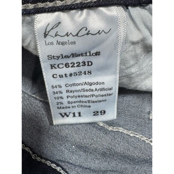 Kancan Curvy Jeans Jr 11/29 Blue Denim Super Skinny Dark Wash Style KC6223D - Picture 8 of 8